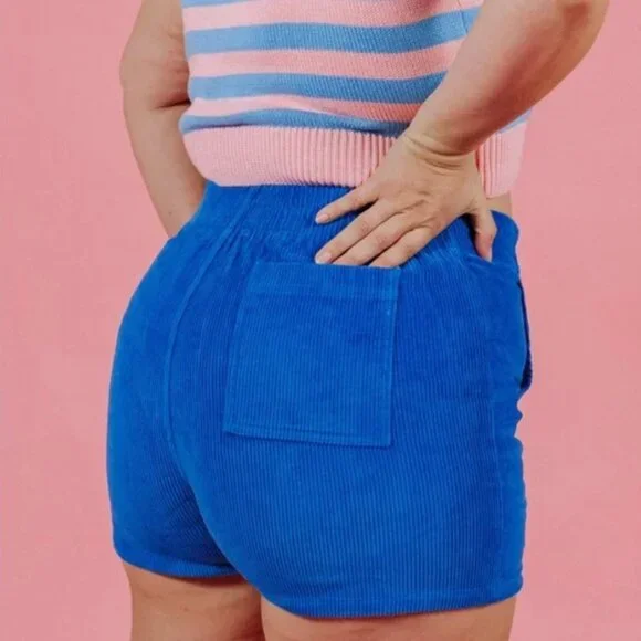 NWOT Hammies Corduroy Shorts Blue Size 28 - Picture 2 of 13